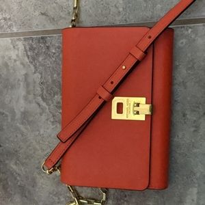 Michael Kors Collection Wallet Orange Crossbody